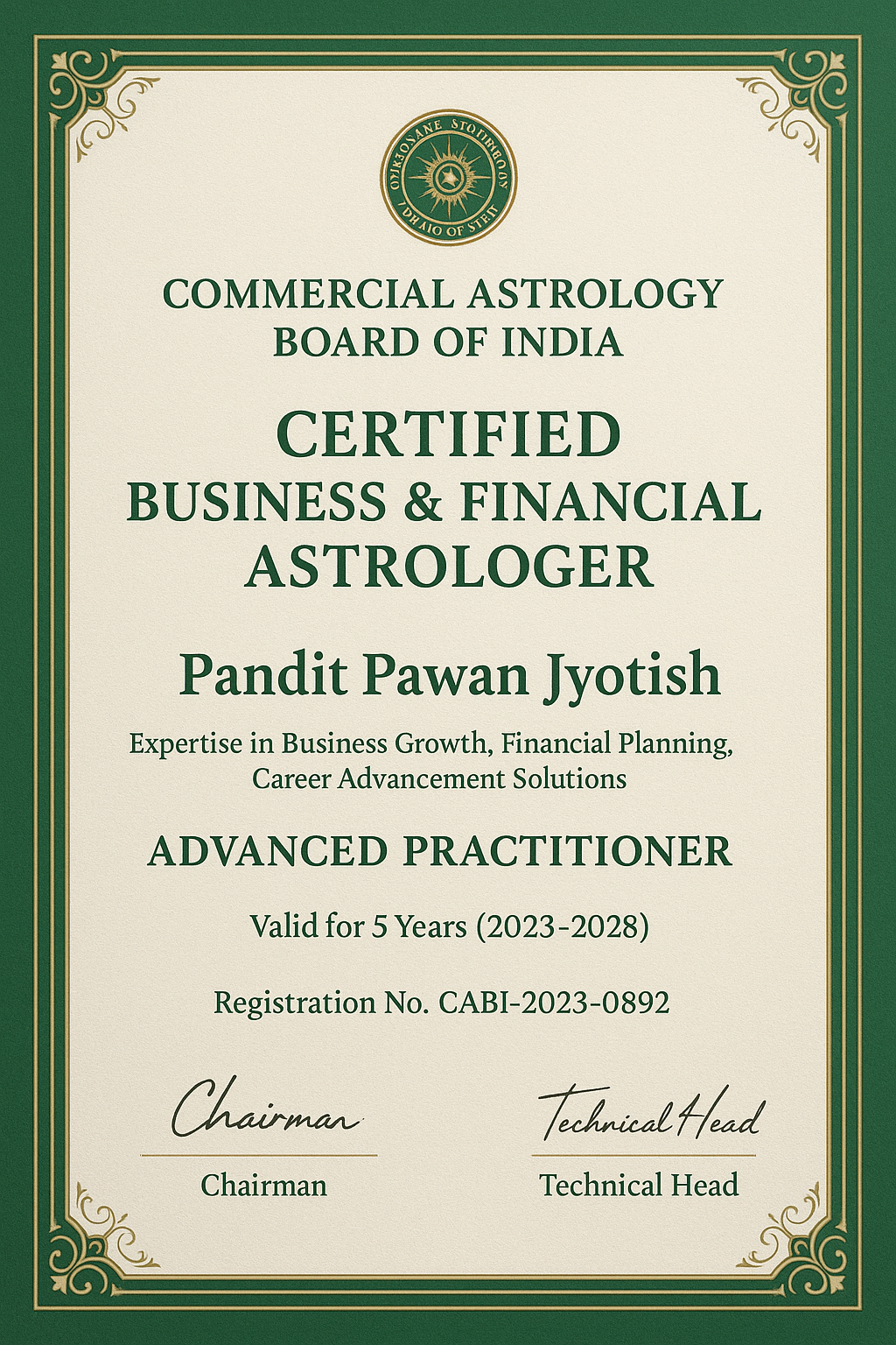 Business & Financial Astrologer